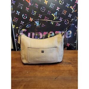 COACH Chelsea Beige Pebbled Leather Hobo Shoulder Bag Purse Model #F10890